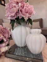 Stiklinė balta vaza - Image 6