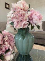 Stiklinė žalia vaza - Image 4